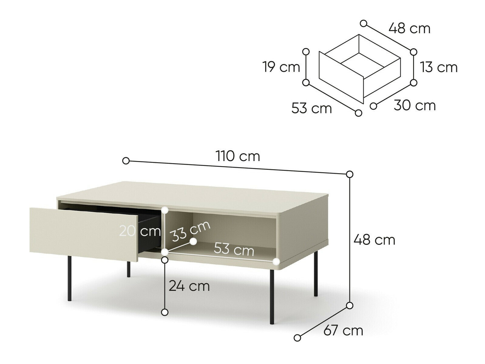 Mesa de centro Voloma 108