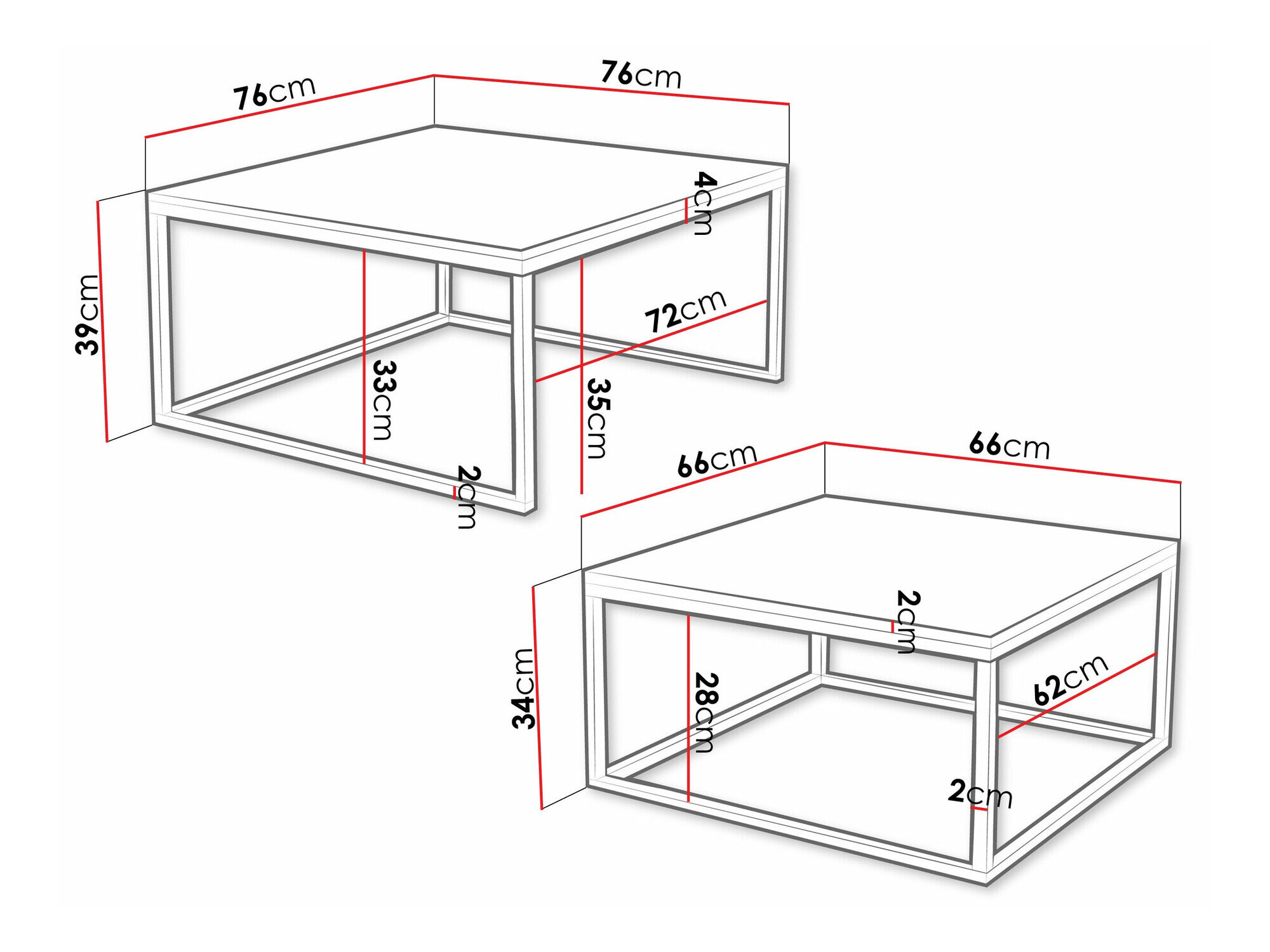 Salontafel set Oswego 133 (Licht hout + Kasjmier)