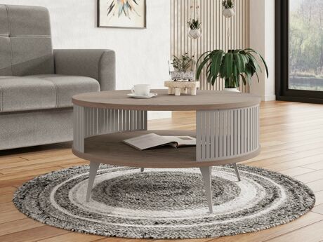 Table basse Vitum VI (Cachemire + Clair bois)