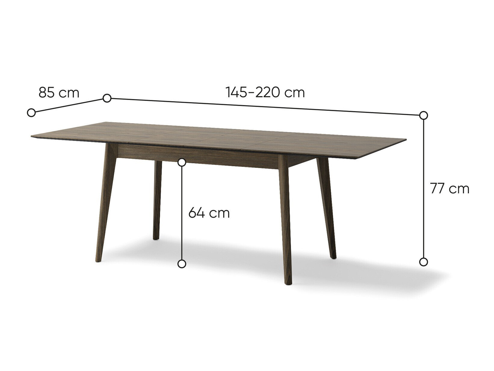 Table Fresno 174 (Chêne foncé)