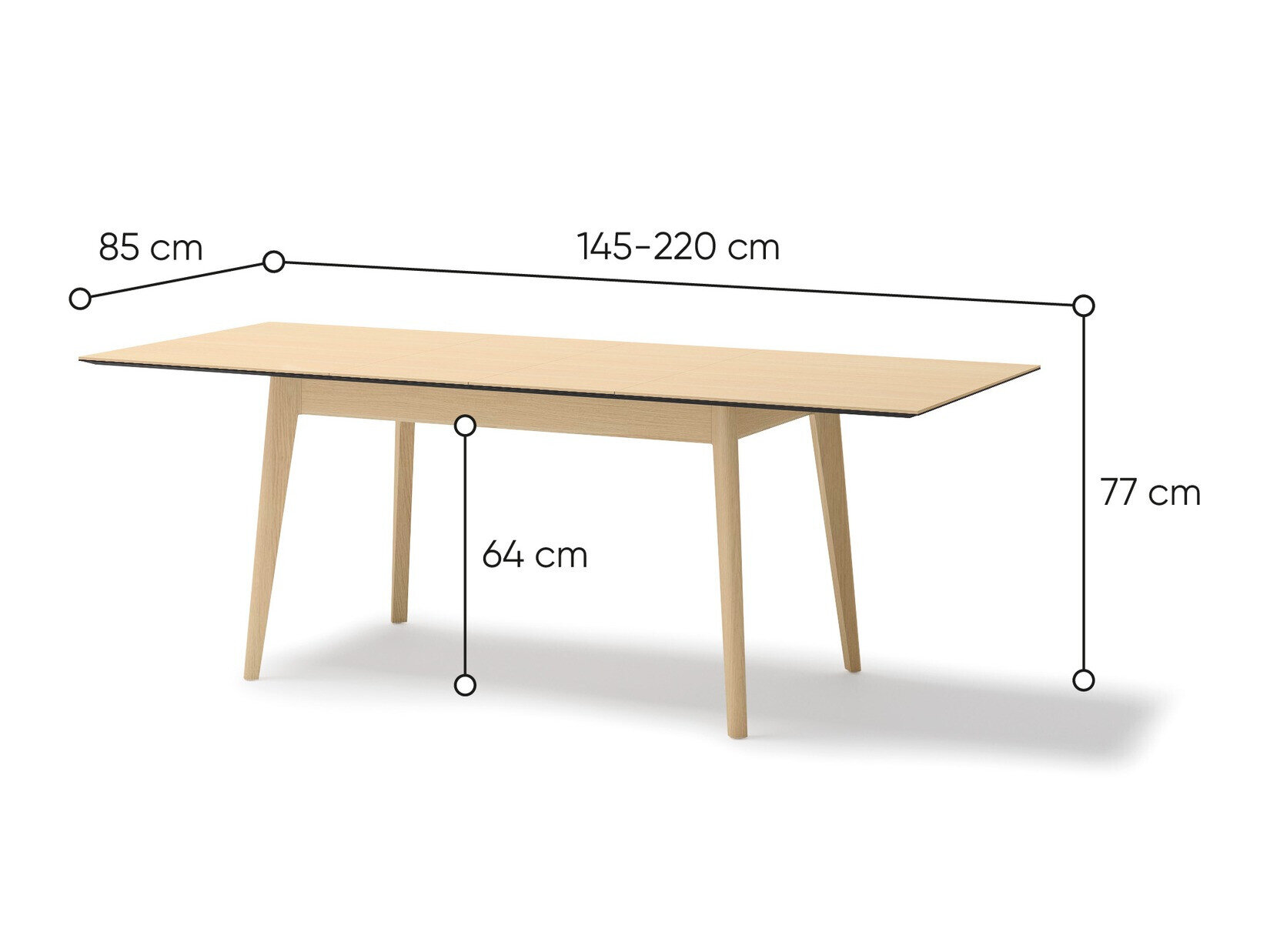 Table Fresno 174 (Light oak)