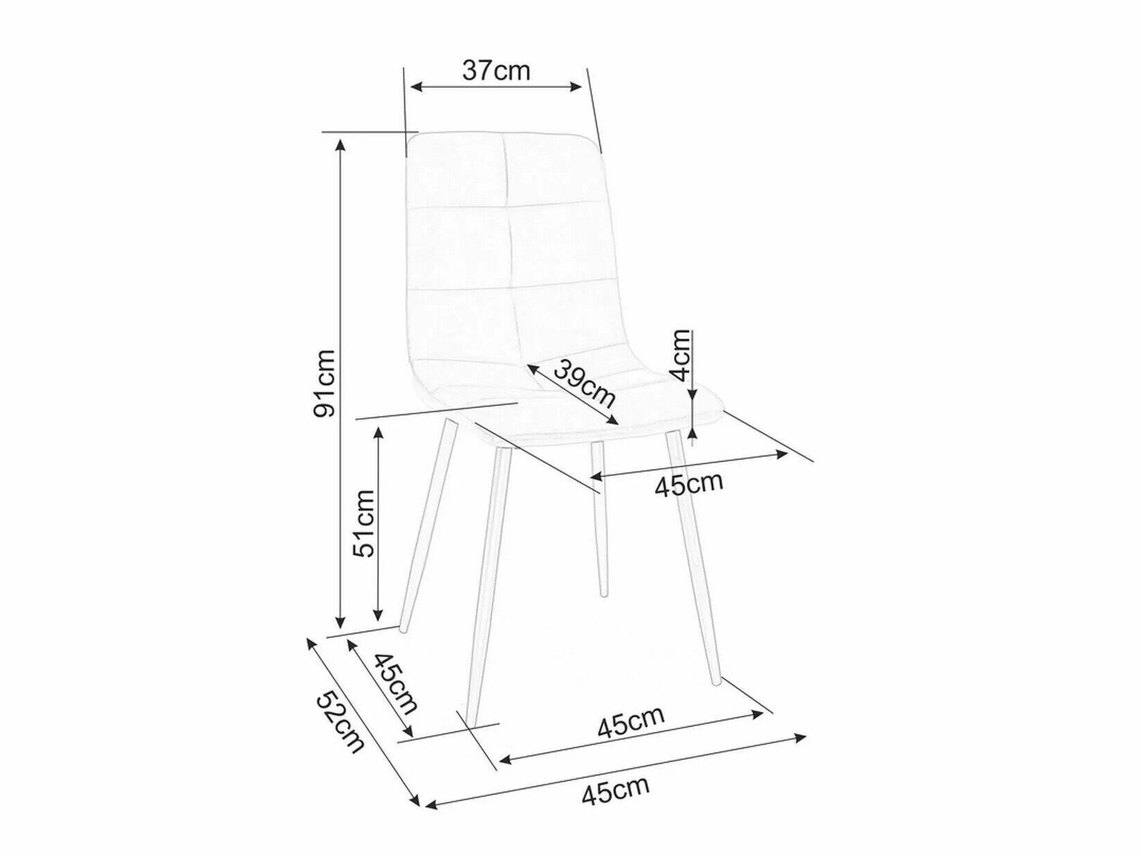 Scaun Detroit 748 (Negru)