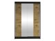 Kledingkast Closico Salvor II (Zwart + Artisan eiken)