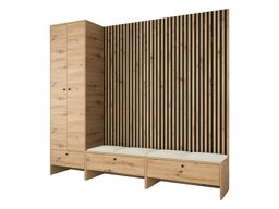 Meuble d'entrée Donio VI (Chêne Artisan + Manila 02)