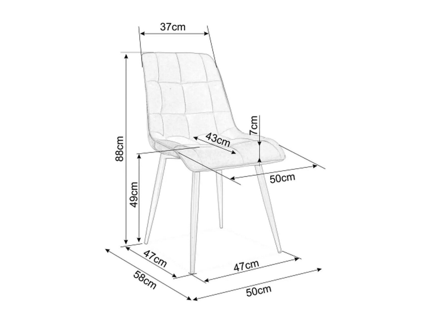 Stol Detroit 752 (Mørkebrun)
