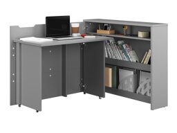 Kampinis darbo stalas Concept Pro Lenart (Pilka)