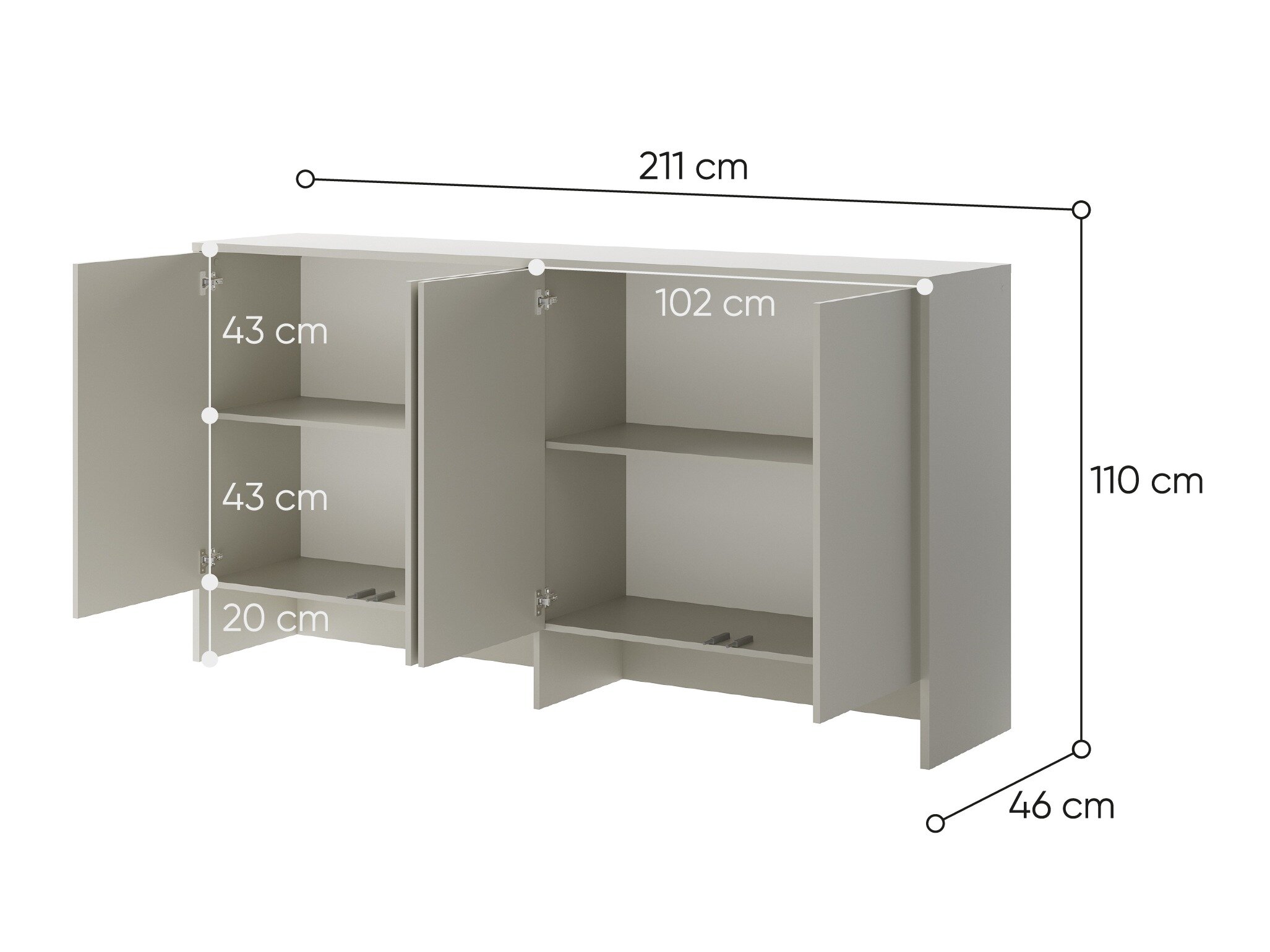 Dressoir Concept Lenart V (Kasjmier)