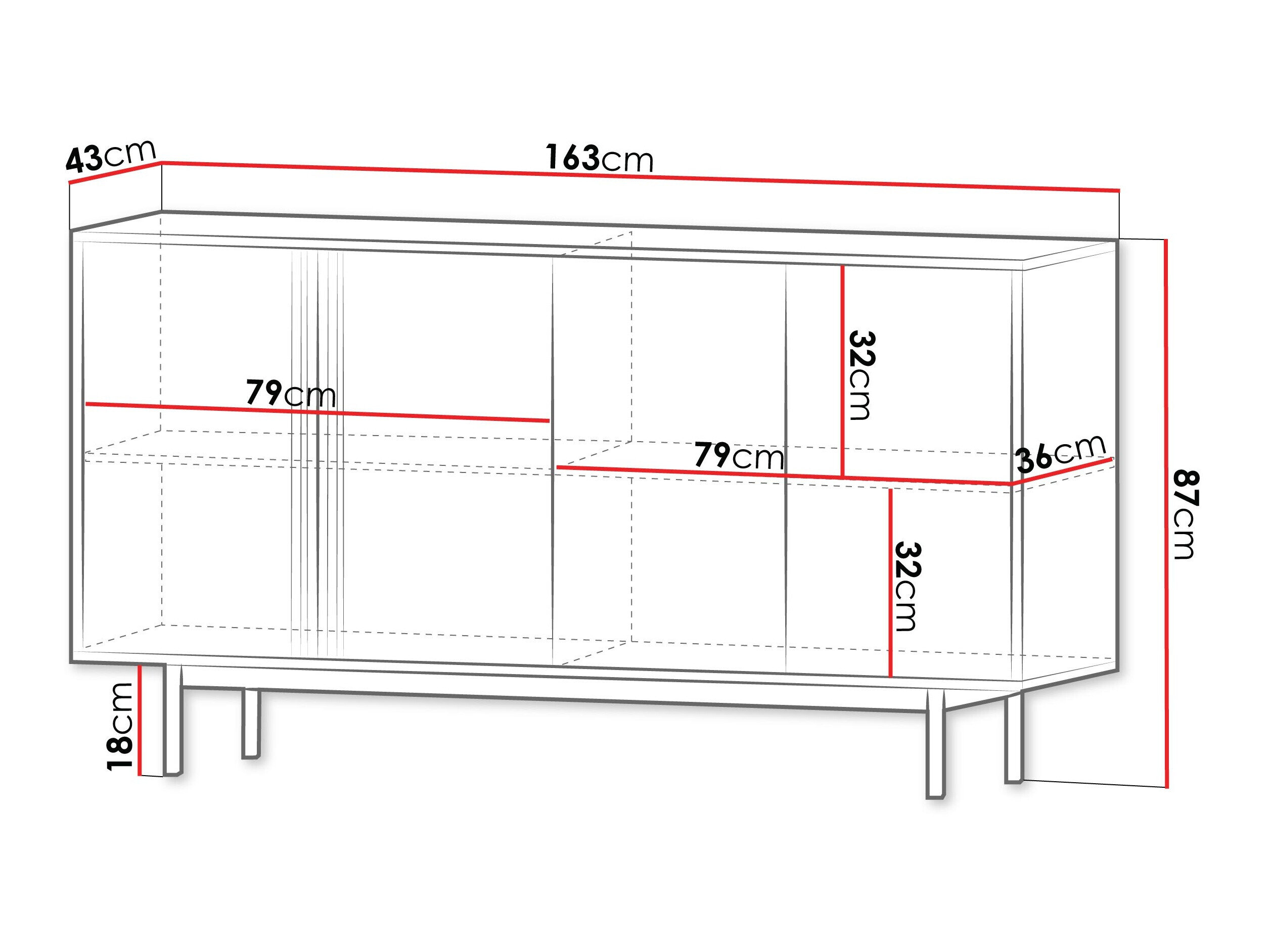 Dressoir Levali 105 (Eiken)