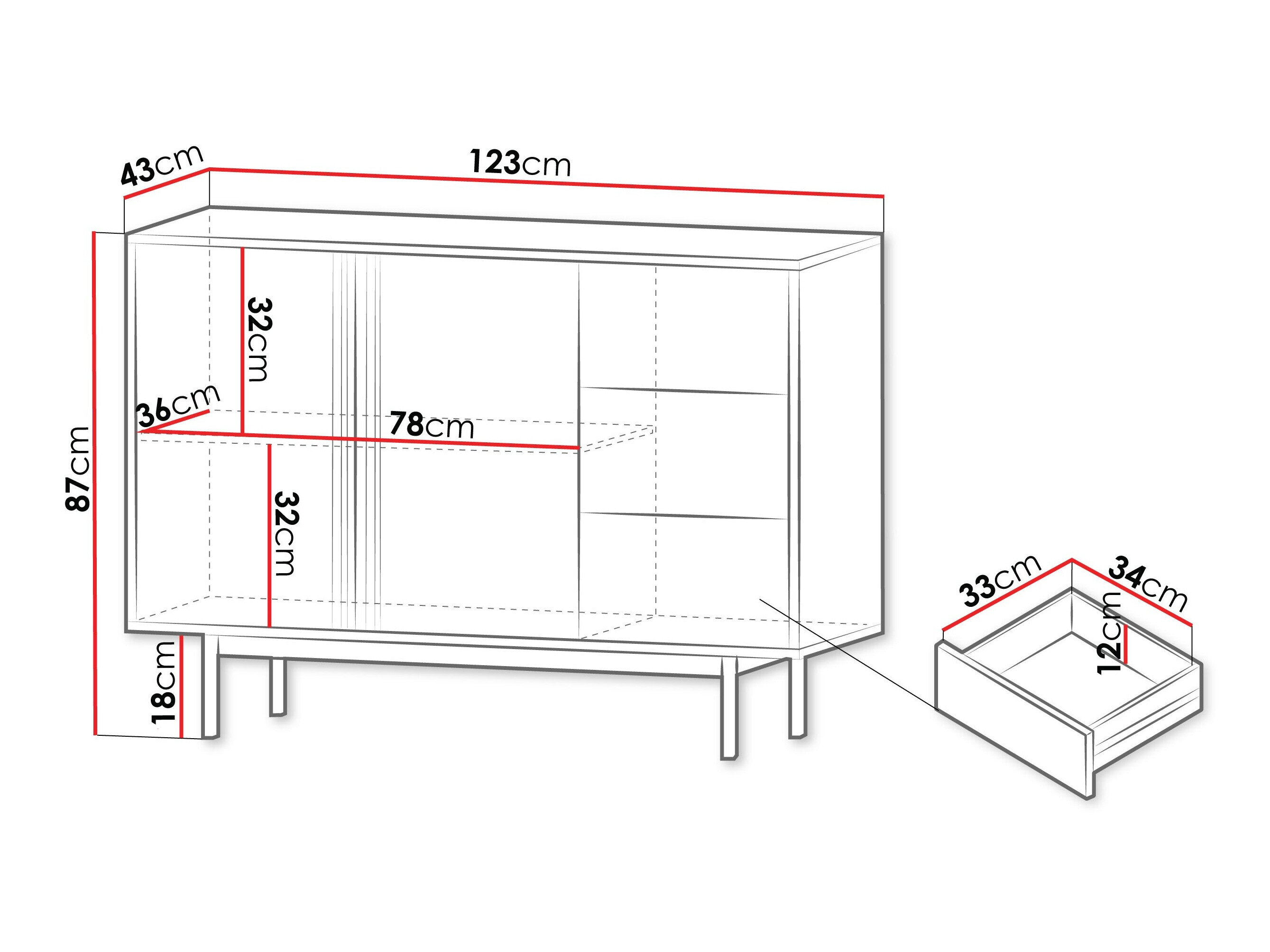 Kommode Levali 106 (Beige)