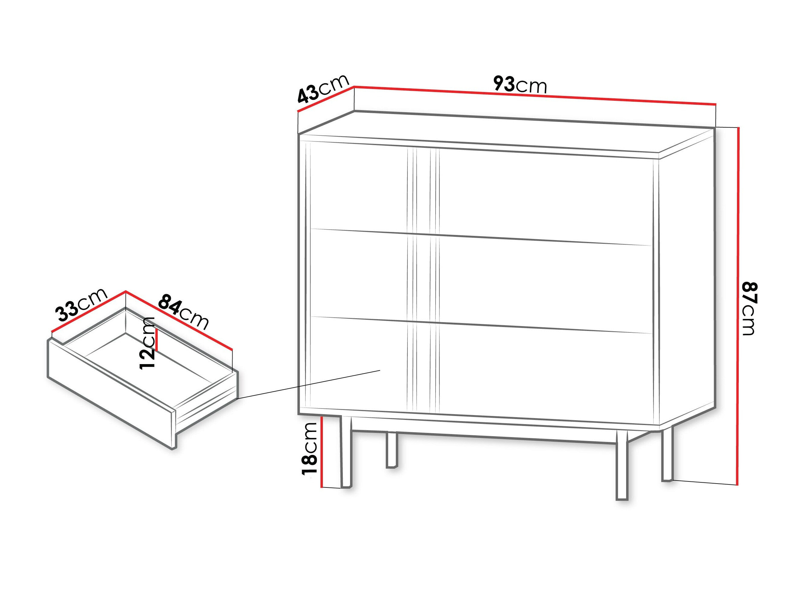 Kommode Levali 107 (Beige)