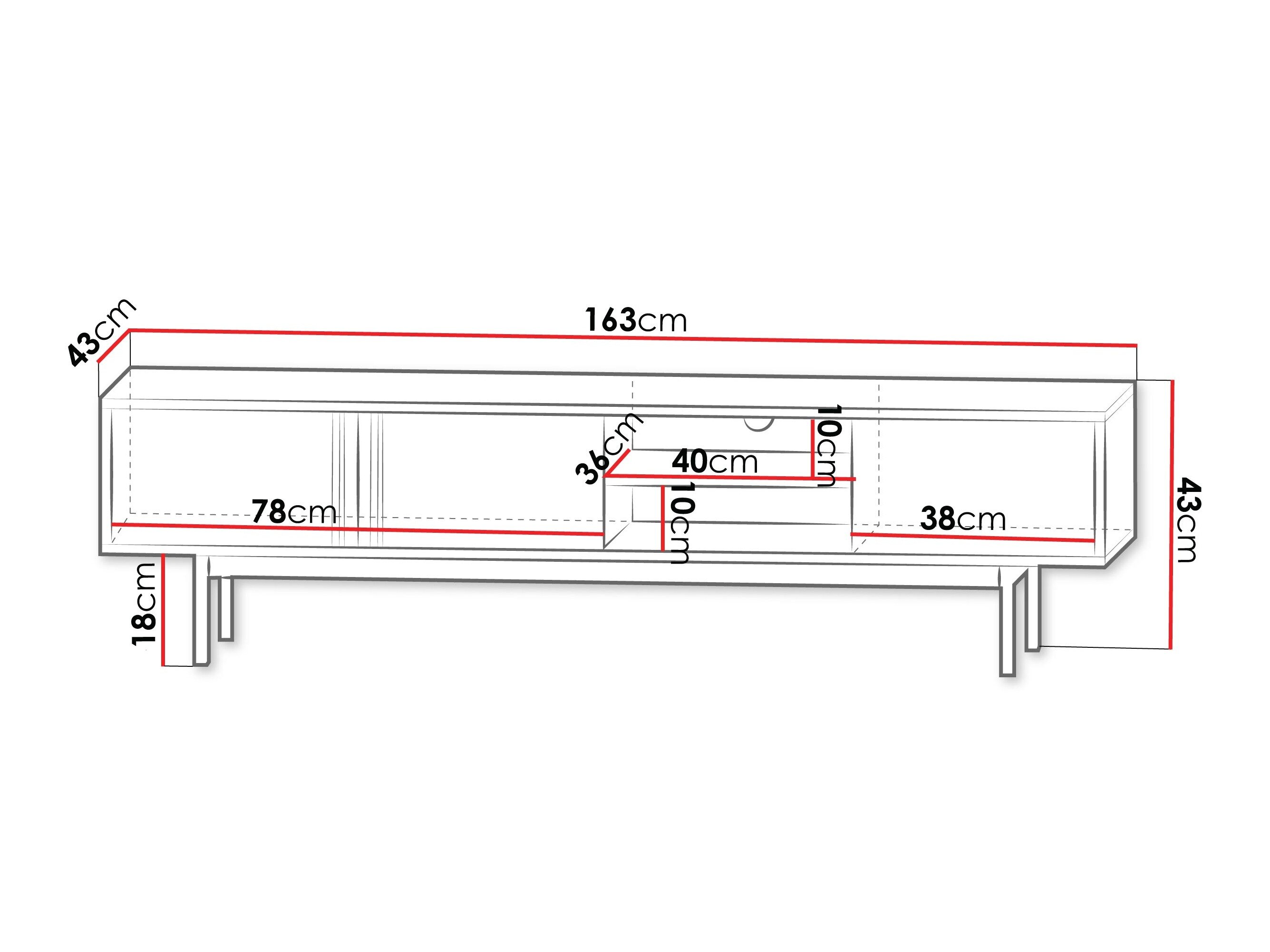 TV-bord Levali 108 (Egetræ)