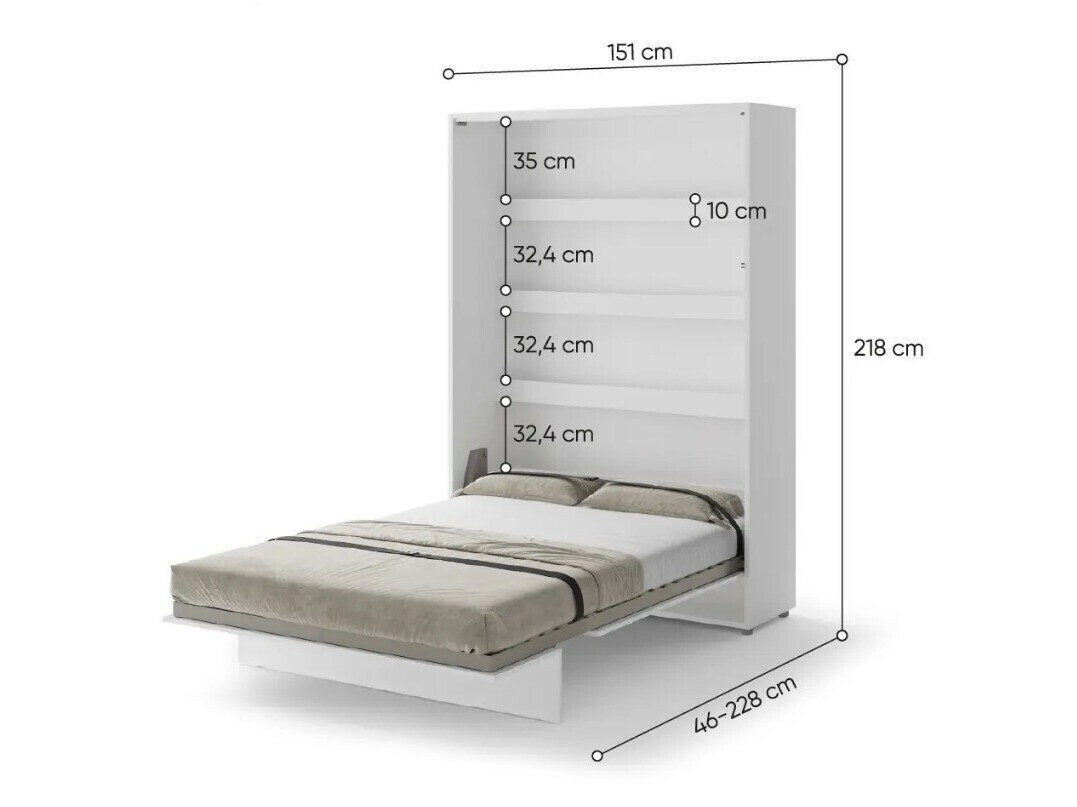 Møbelsæt Concept Pro Lenart Levfere 139 (Hvid + Grå)