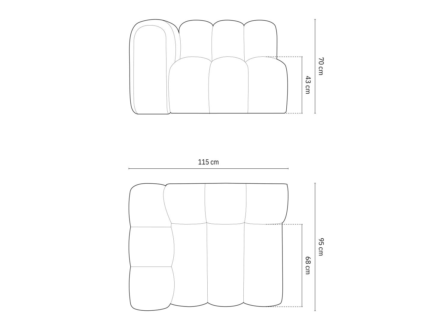 Modulaarne istumisnurk Cirleve 110 (Salvador 14)