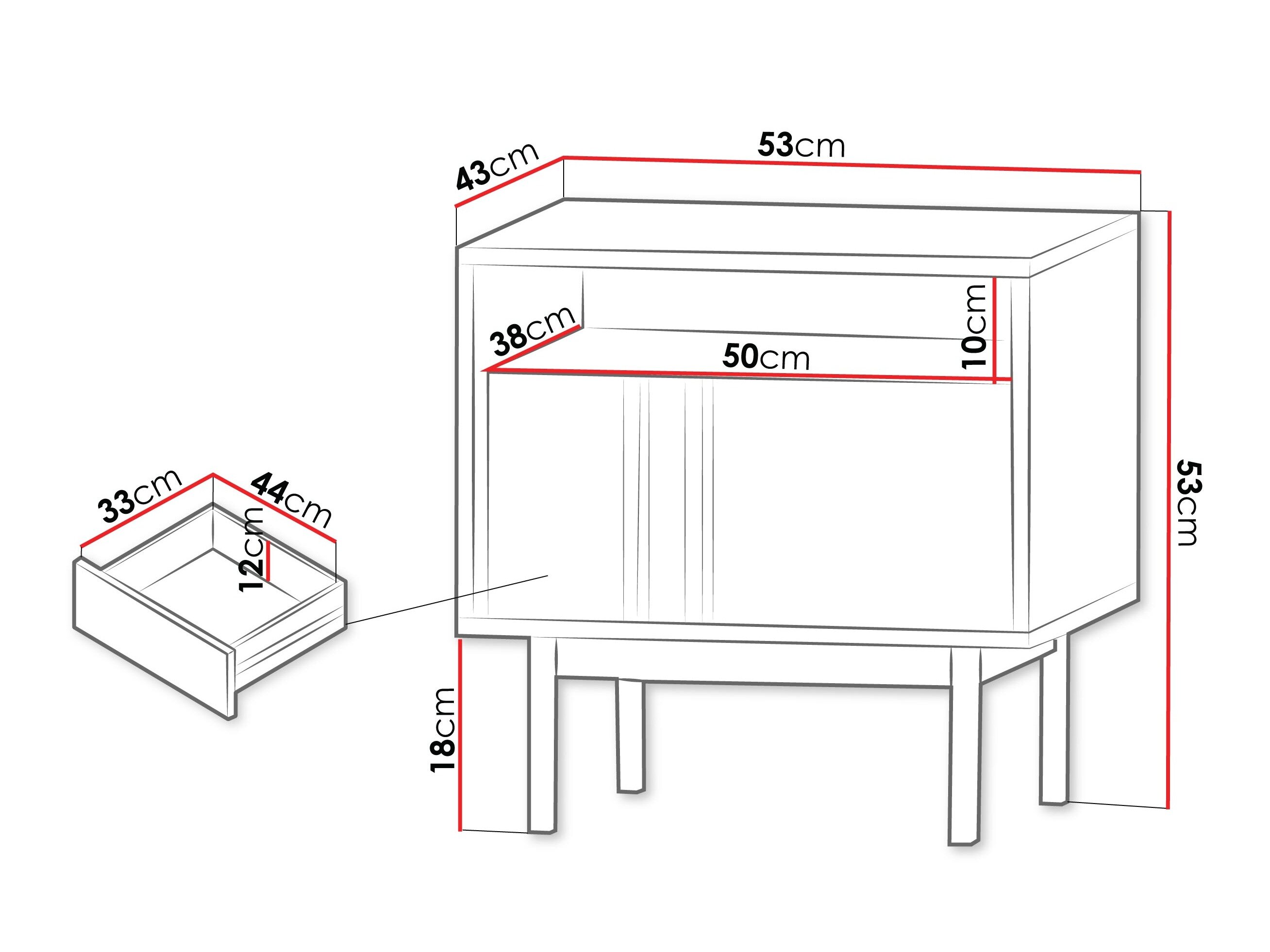 Nachtkastje Levali 112 (Eiken)