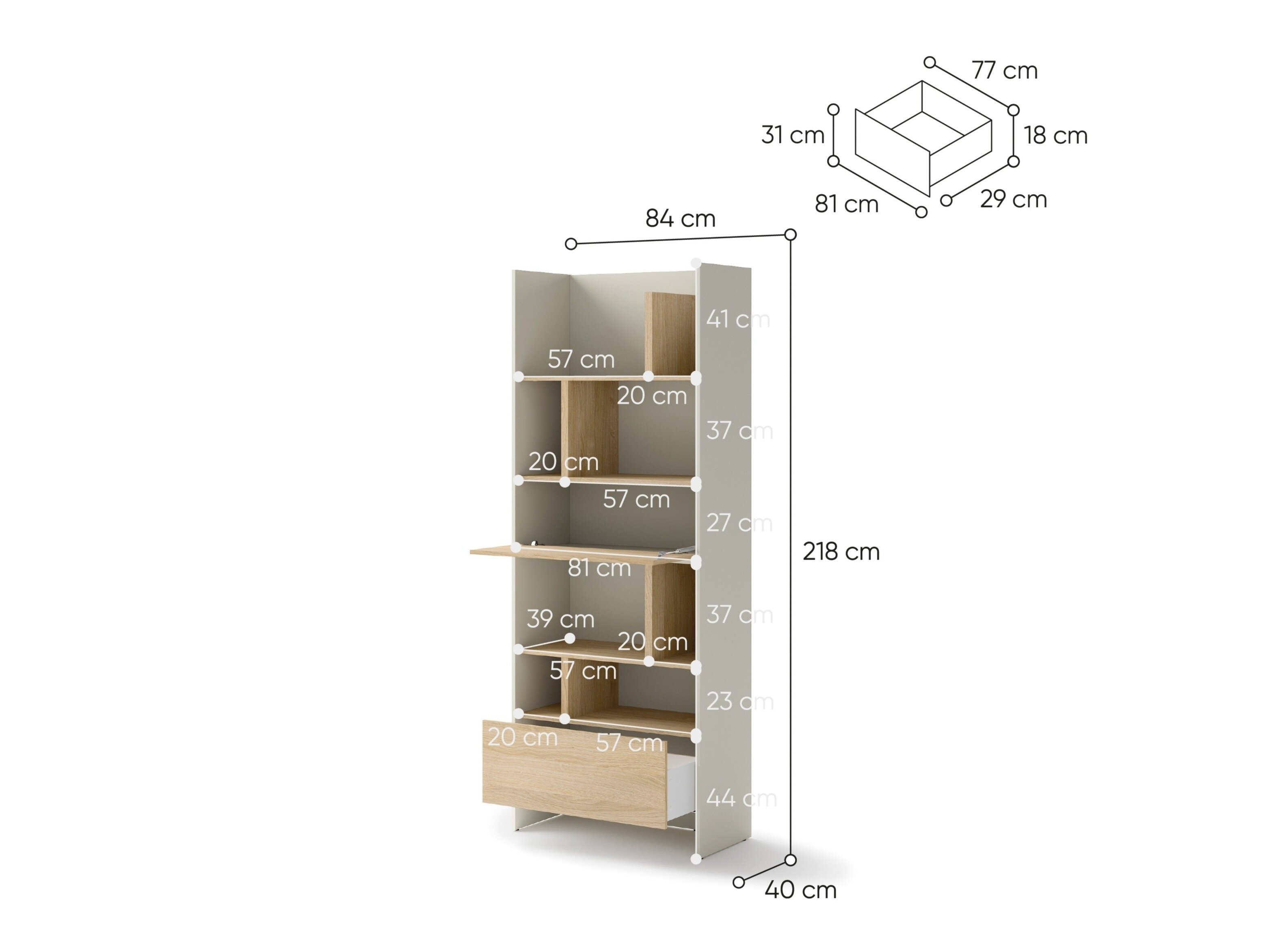 Reol Concept Pro Lenart Levfere 146 (Kashmir + Egetræ)