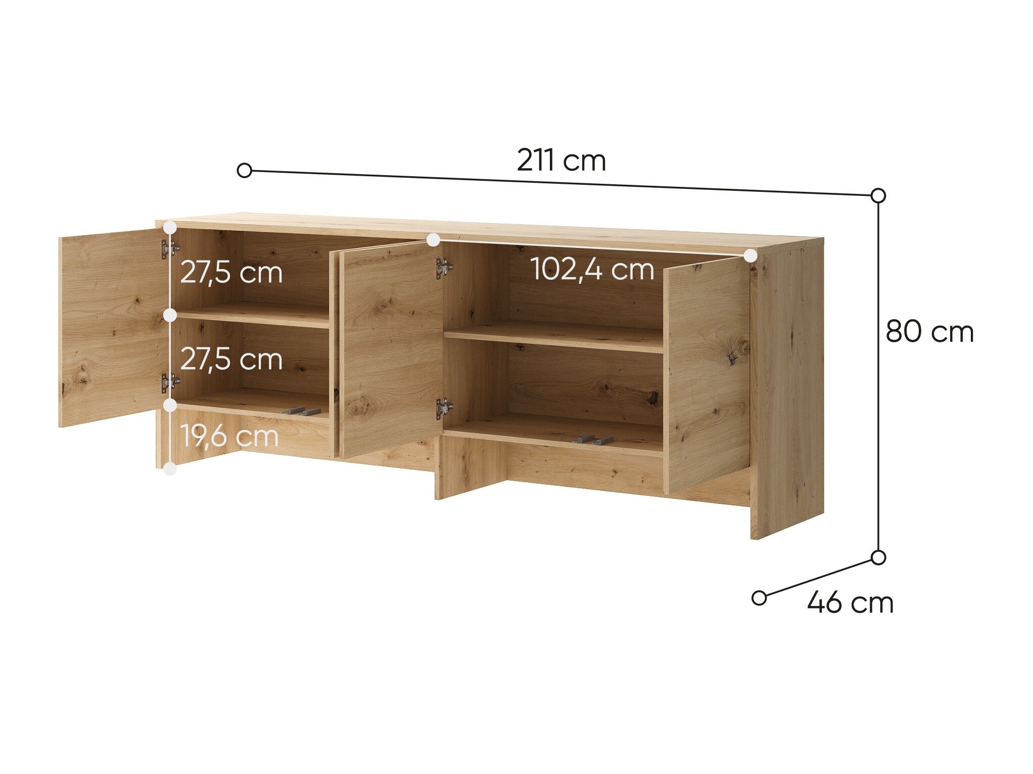 Skænk Concept Pro Lenart Levfere 119 (Artisan eg)