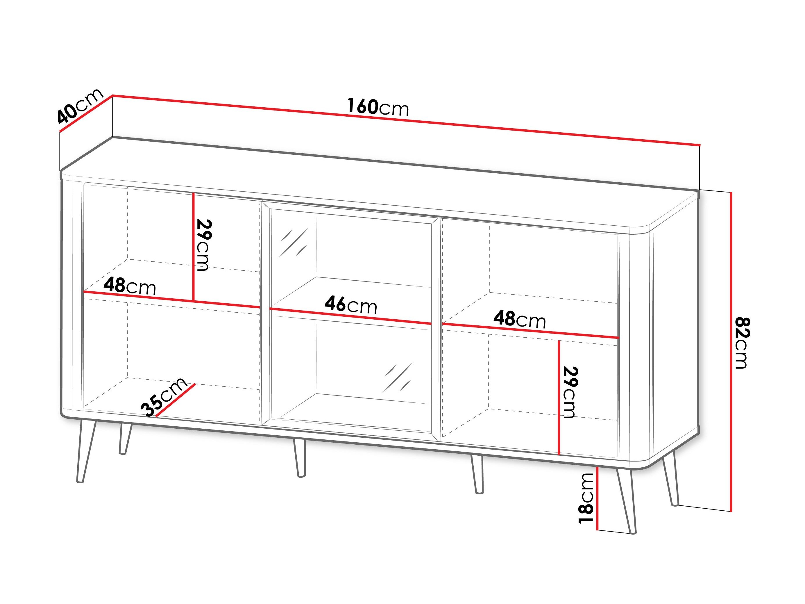 Skænk Lufela 105 (Kashmir + Valnød)