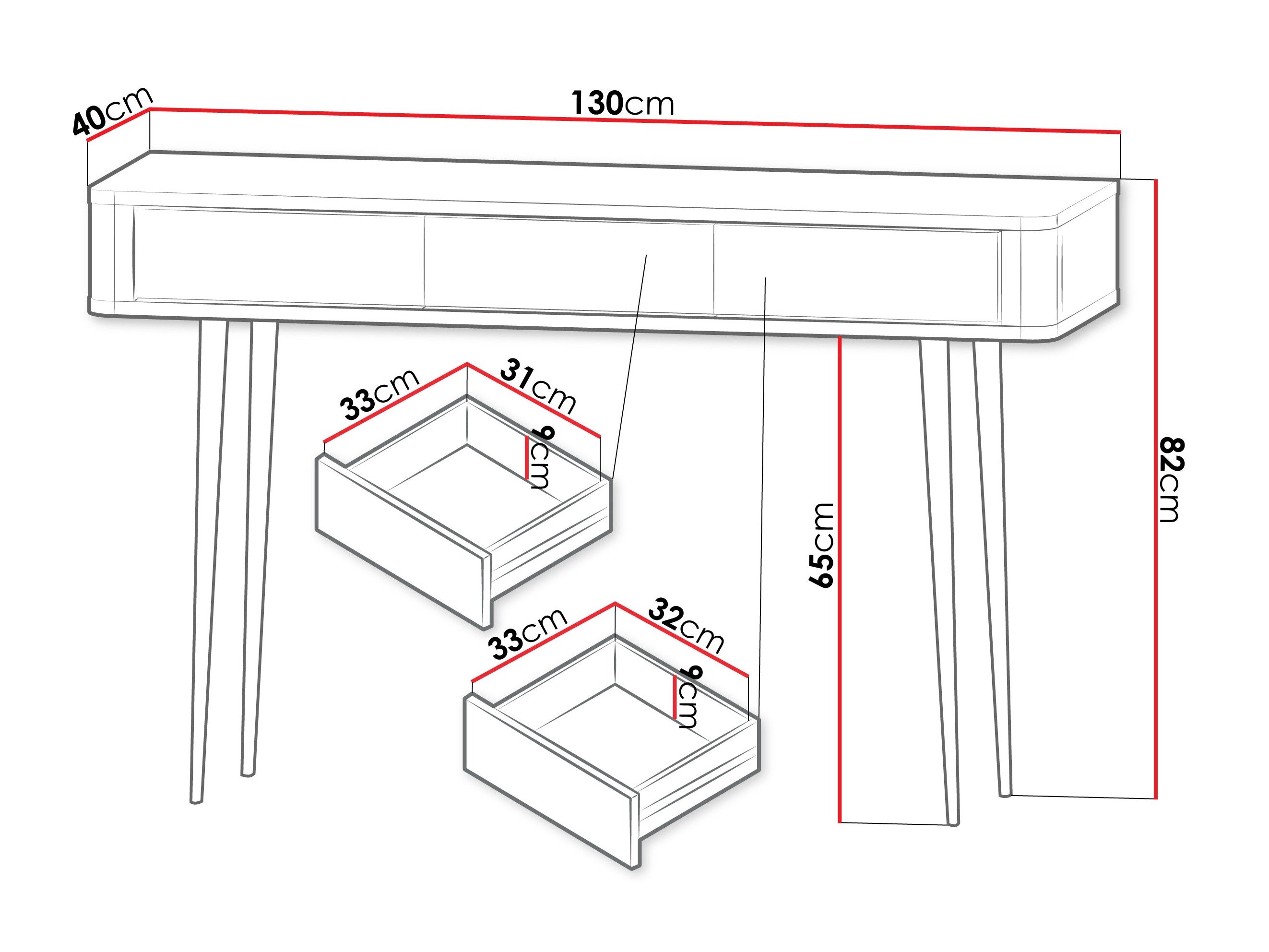 Skrivebord Lufela 114 (Kashmir + Valnød)