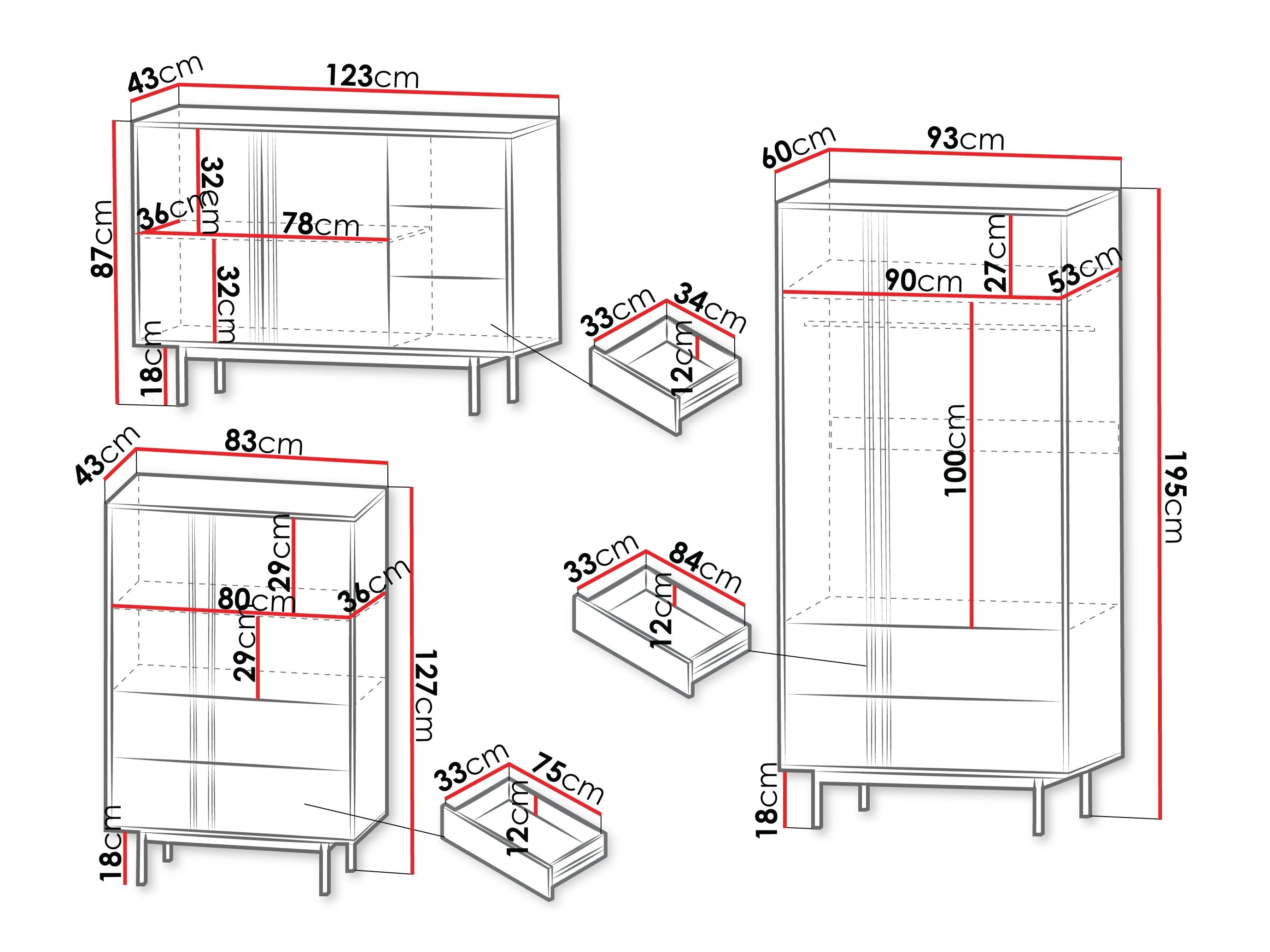 Stuemøbelsæt Levali 116 (Støvet grøn)