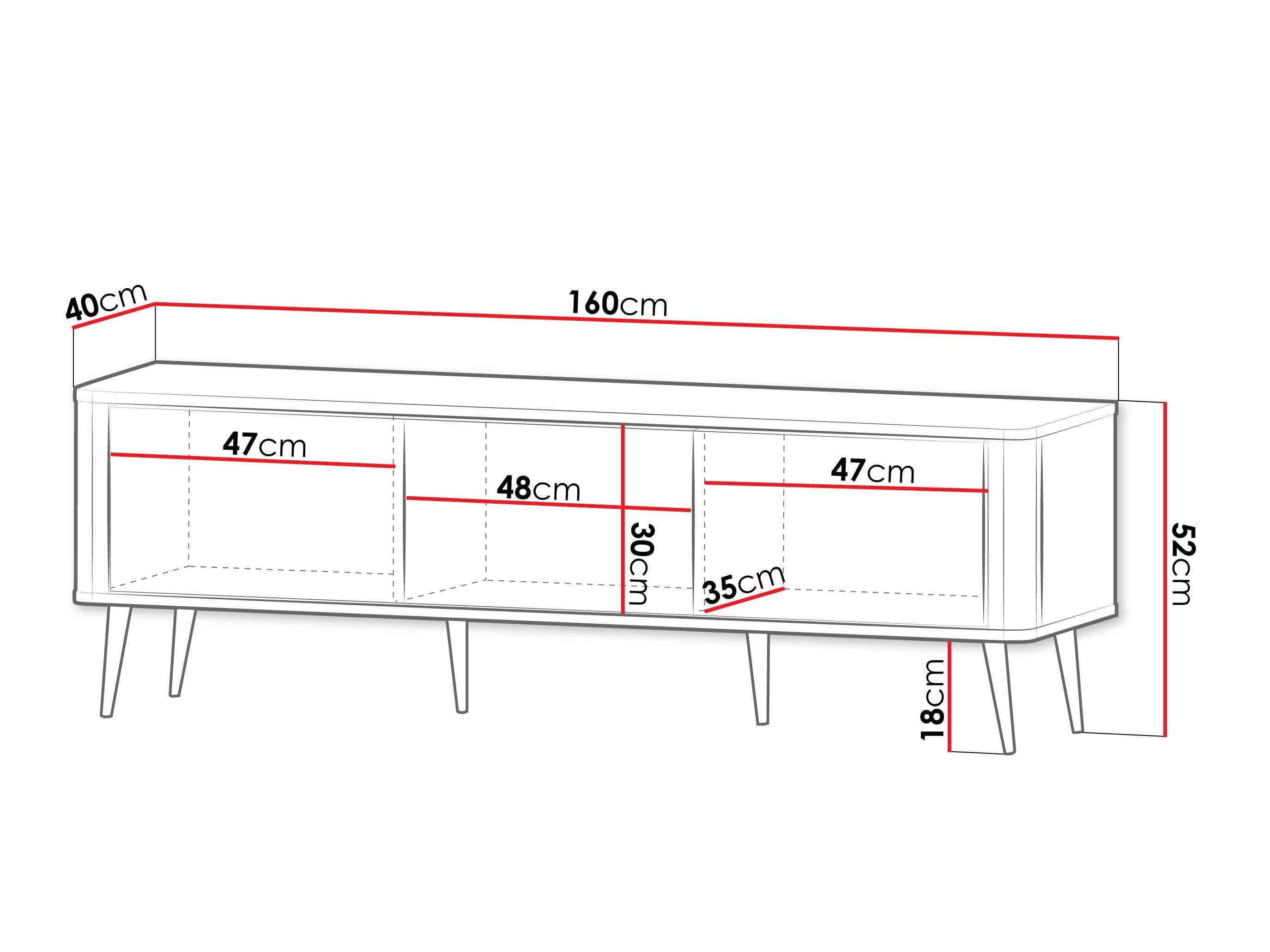 TV-bord Lufela 112 (Kashmir + Grå marmor)