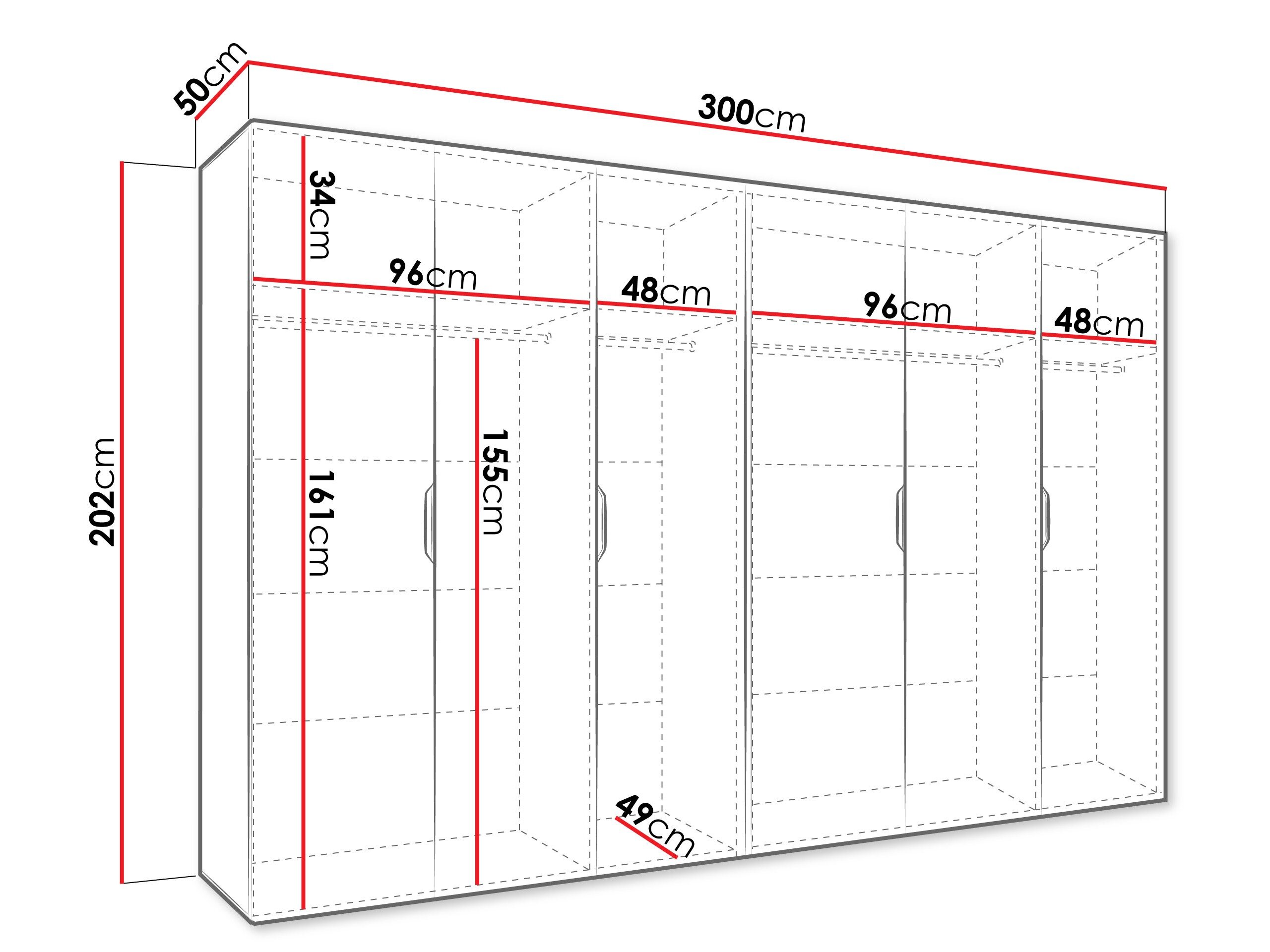 Garderobeskab Hartford 517 (Sort)