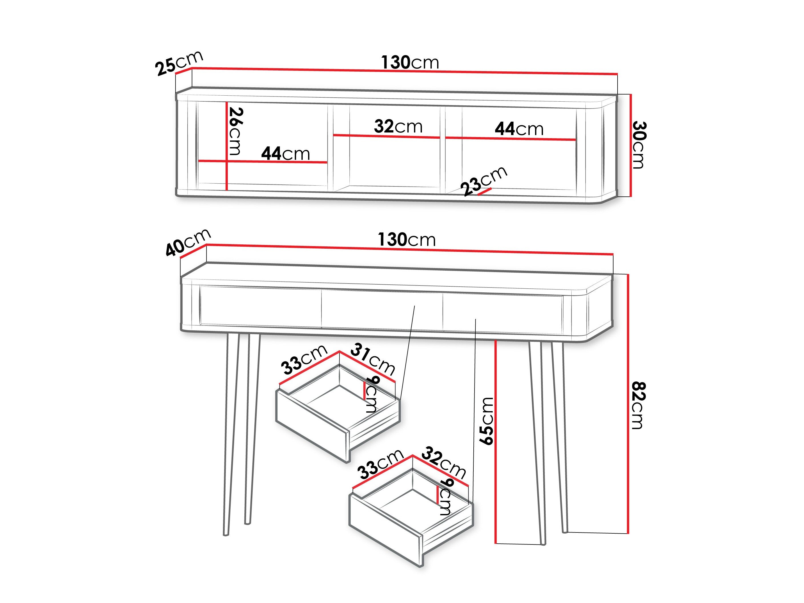 Hjemmekontorsæt Lufela 123 (Kashmir + Grå marmor)