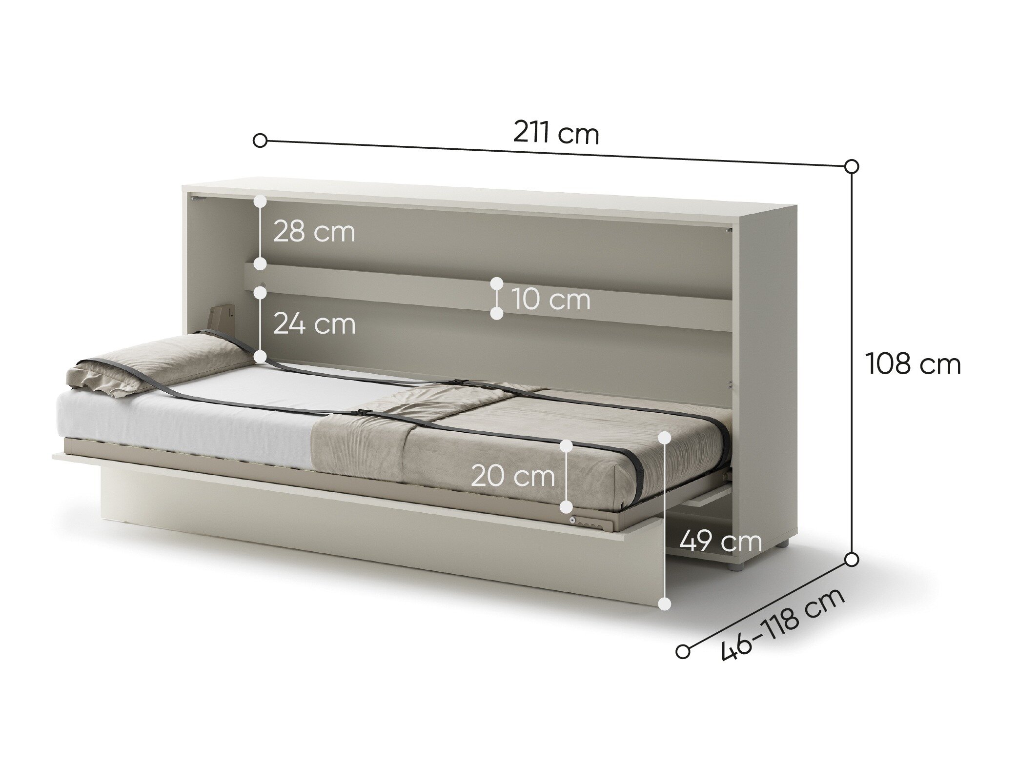 Vægseng Concept Pro Lenart Levfere 115 (Kashmir)