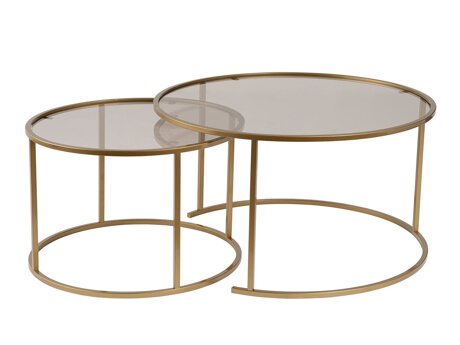 Conjunto mesa de centro Novato 122 (Dorado)