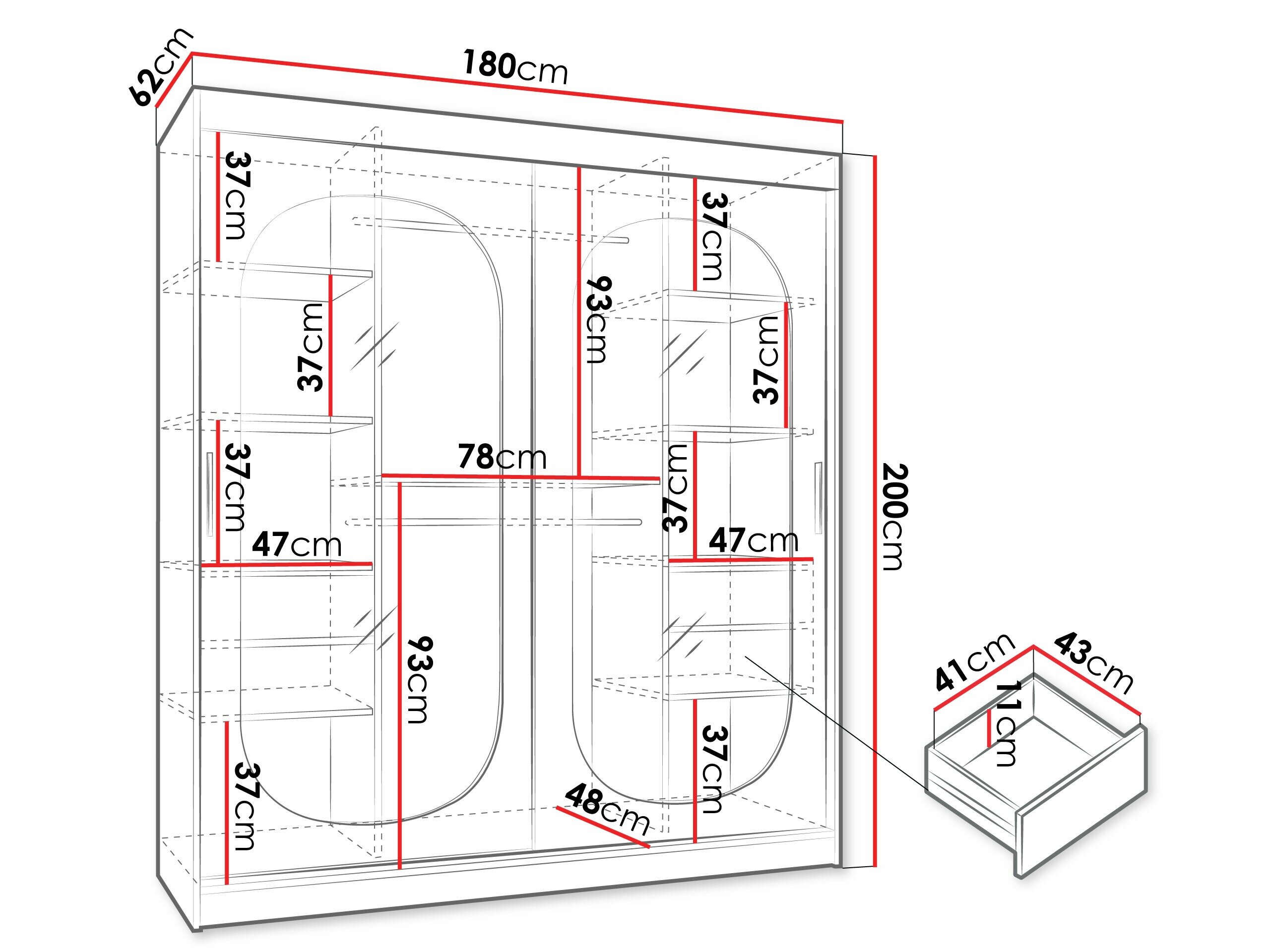 Garderobeskab Hartford 520 (Kashmir)