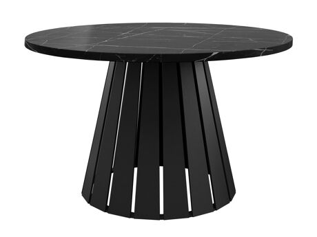 Salontafel Oswego 134 (Zwart + Zwart marmer)