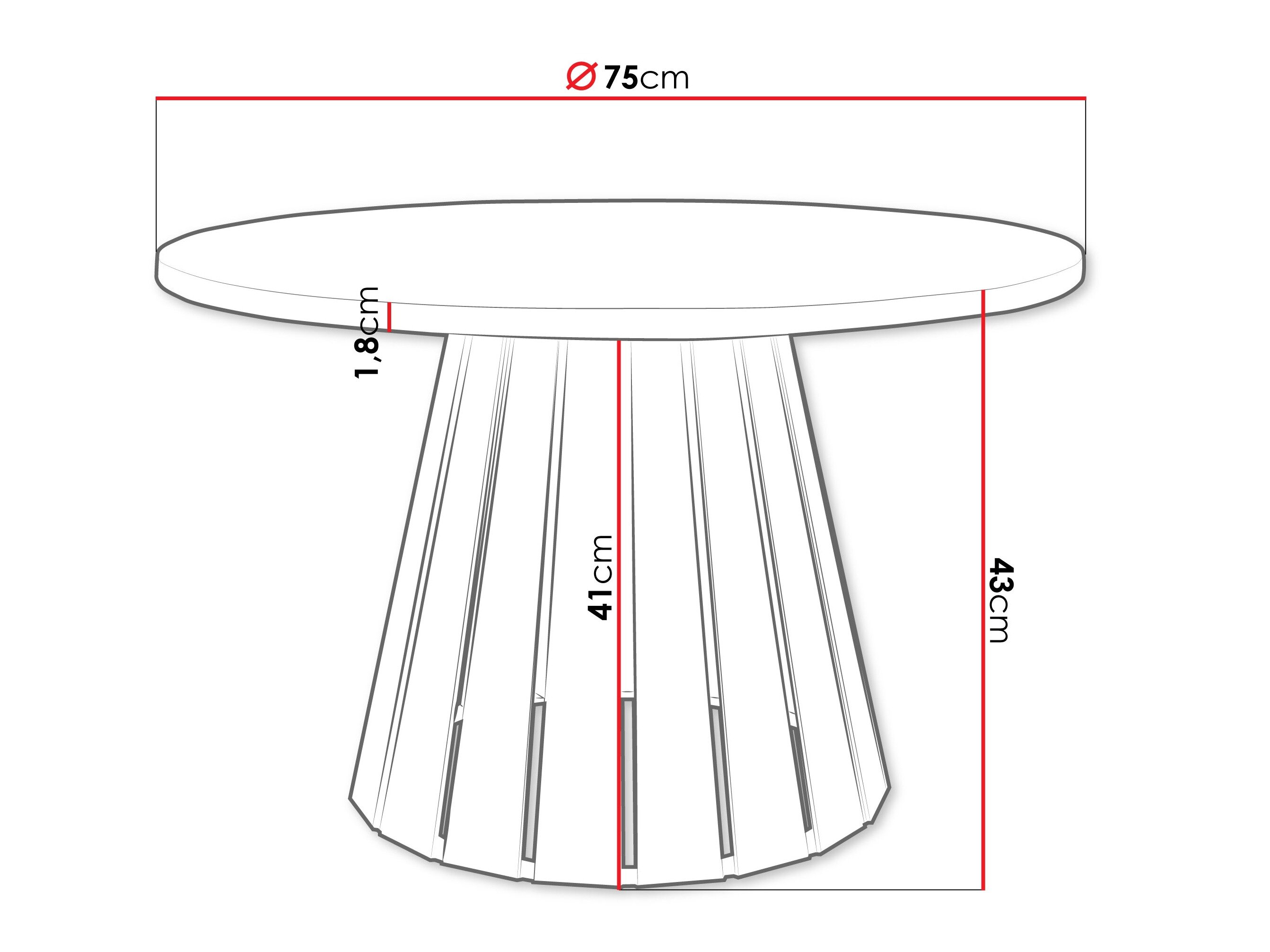 Salontafel Oswego 134 (Zwart)