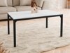 Salontafel Oswego 138 (Wit marmer + Zwart)