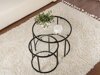 Set de măsuțe de cafea Novato 123 (Negru)