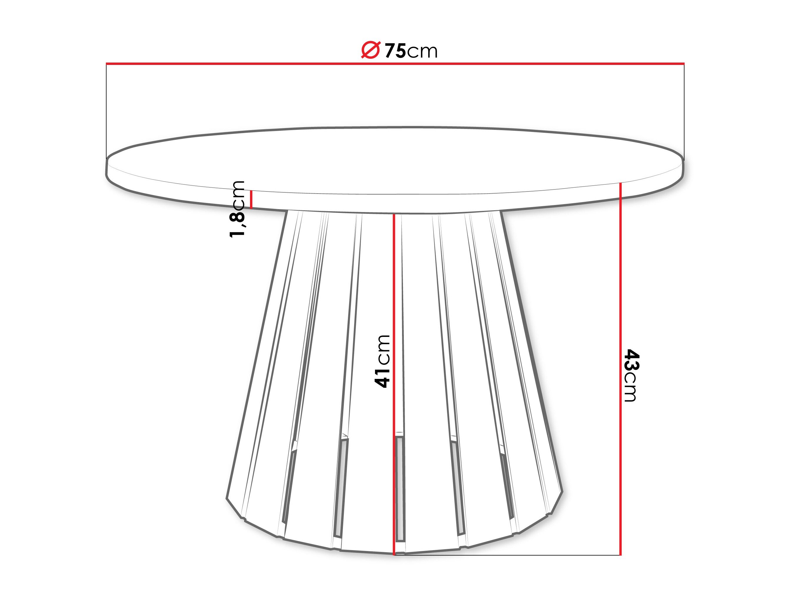 Sofabord Oswego 134 (Sort + Hvid)