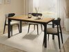 Table Oswego 137 (Chêne doré artisanal + Noir)