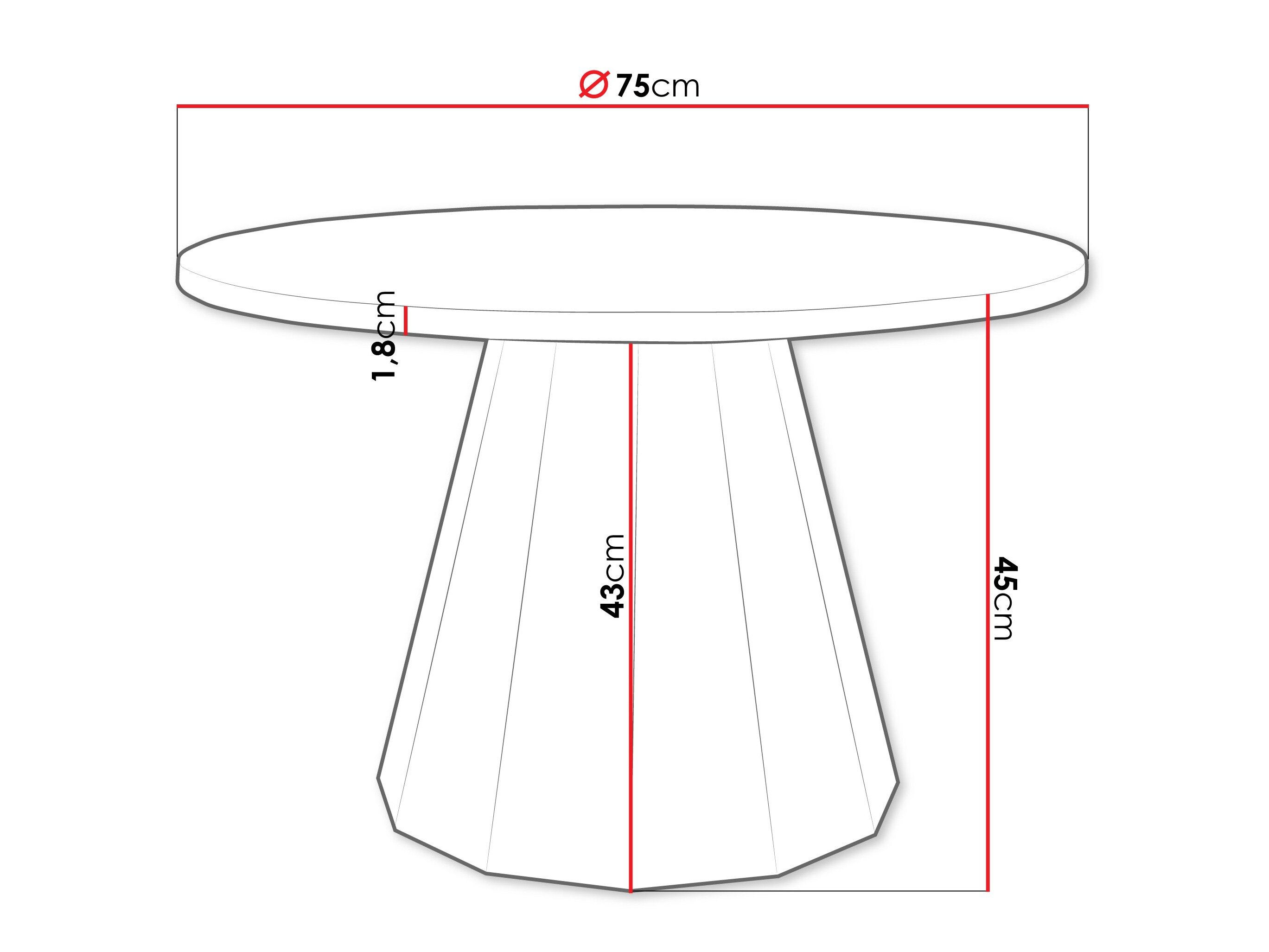 Salontafel Oswego 139 (Zwart)