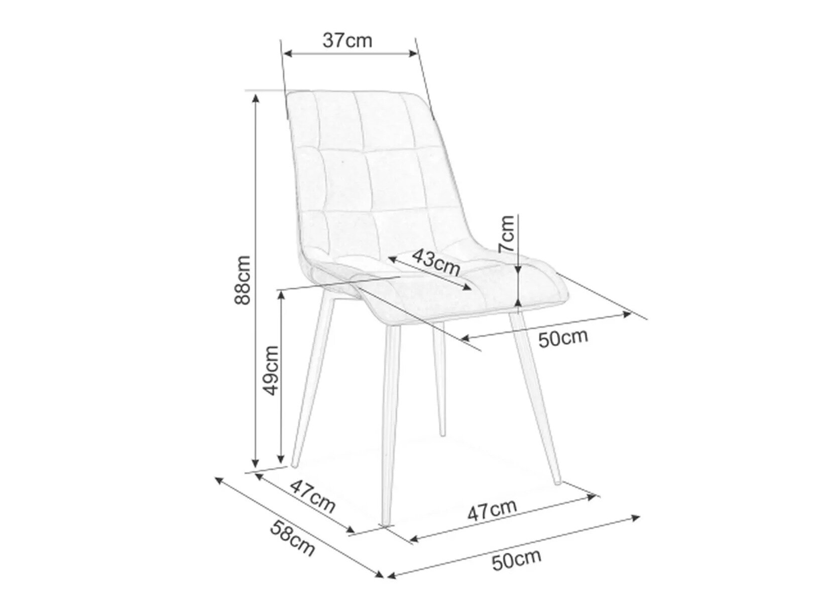 Stol Detroit 770 (Sort)