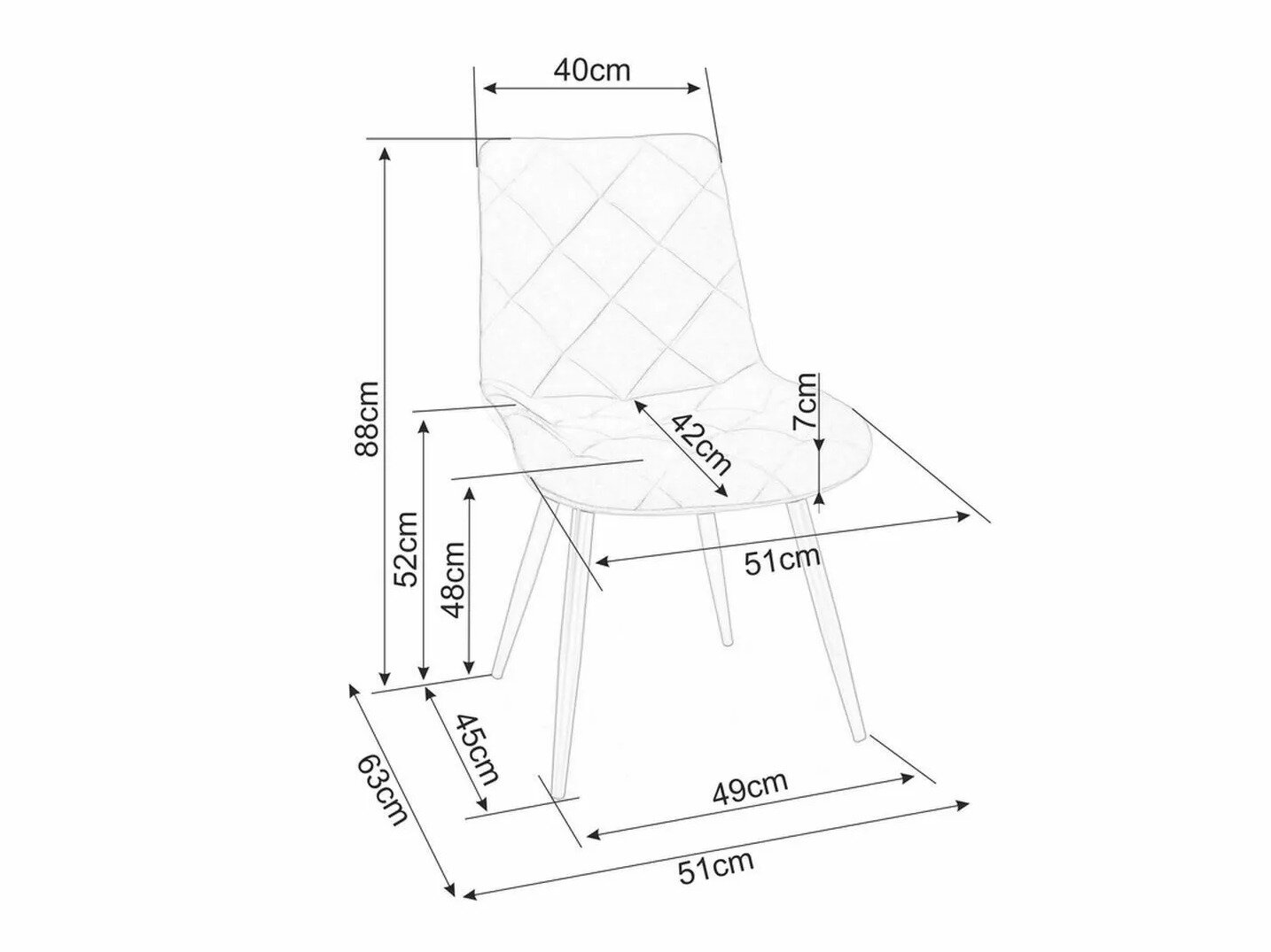 Stol Detroit 836 (Grå)