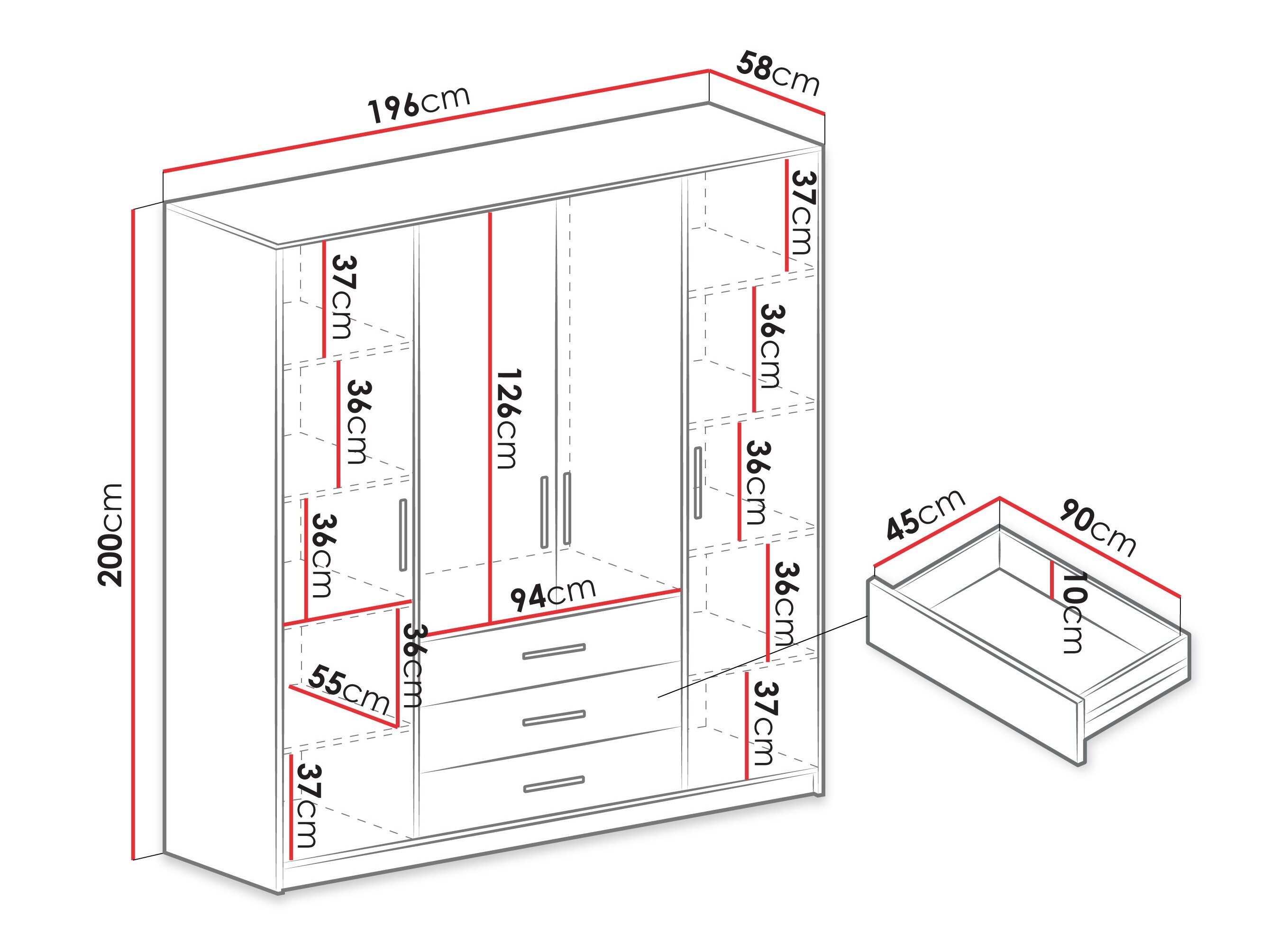 Garderobeskab Dortivu (Kashmir)