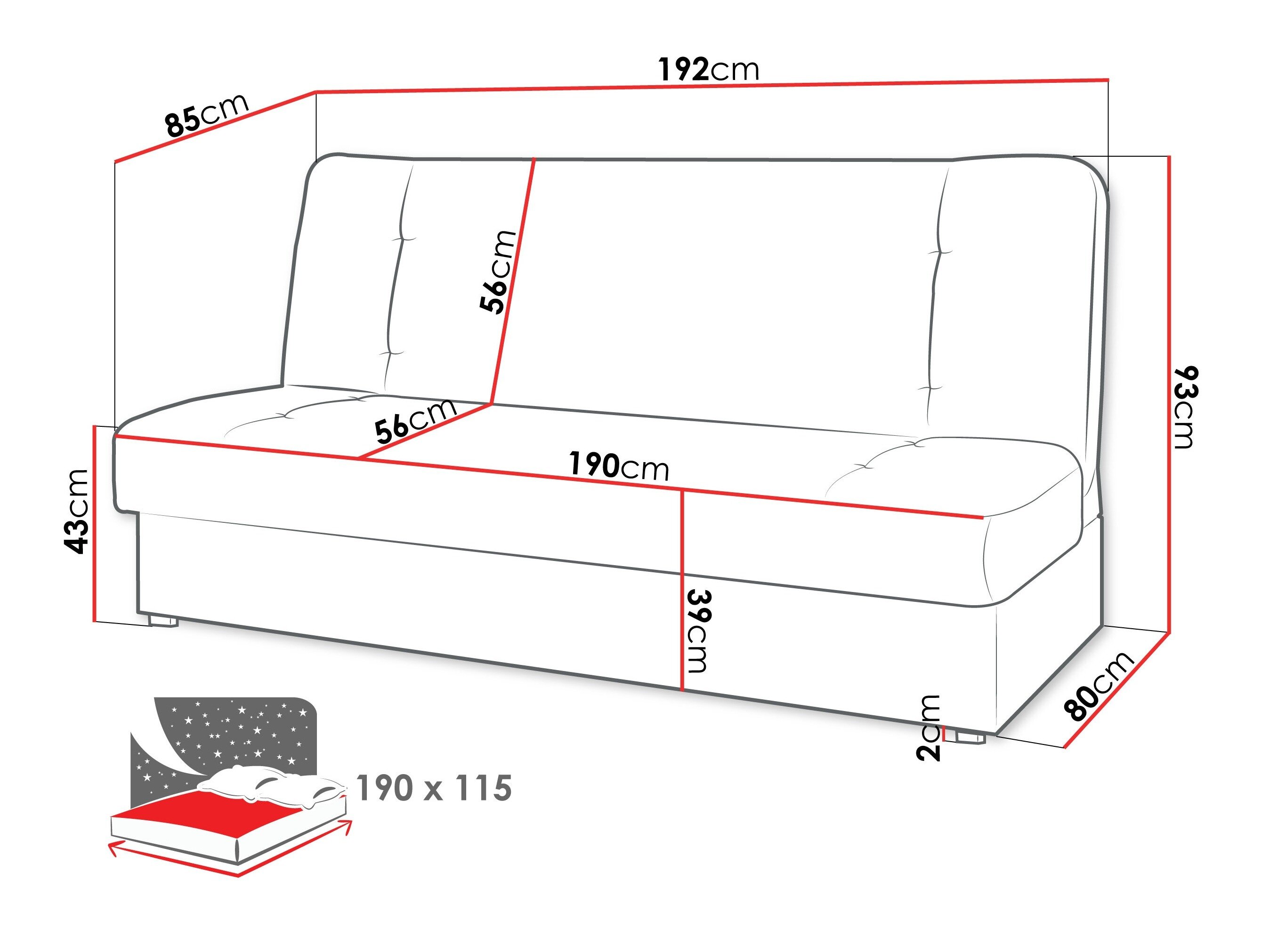 Sovesofa Sapies (Lawa 01)