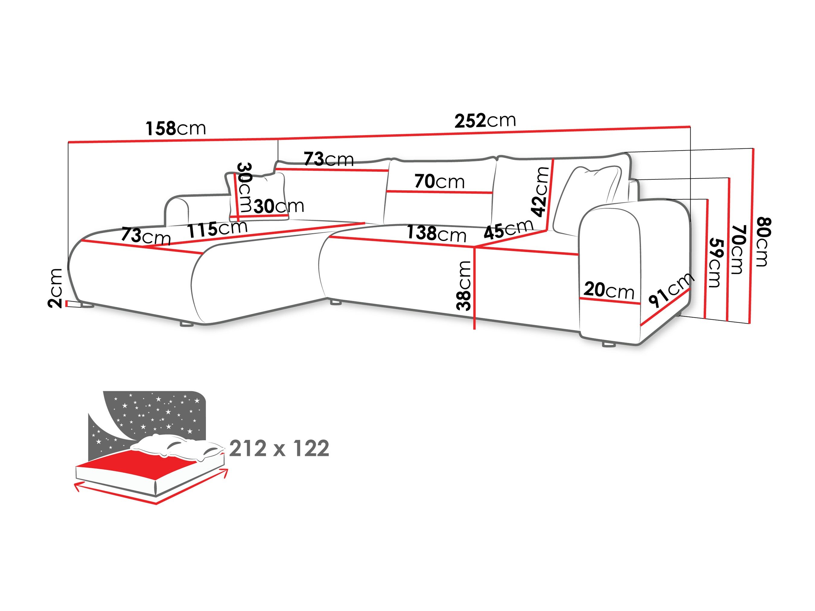Hjørnesofa Comfivo 449 (Poso 110)