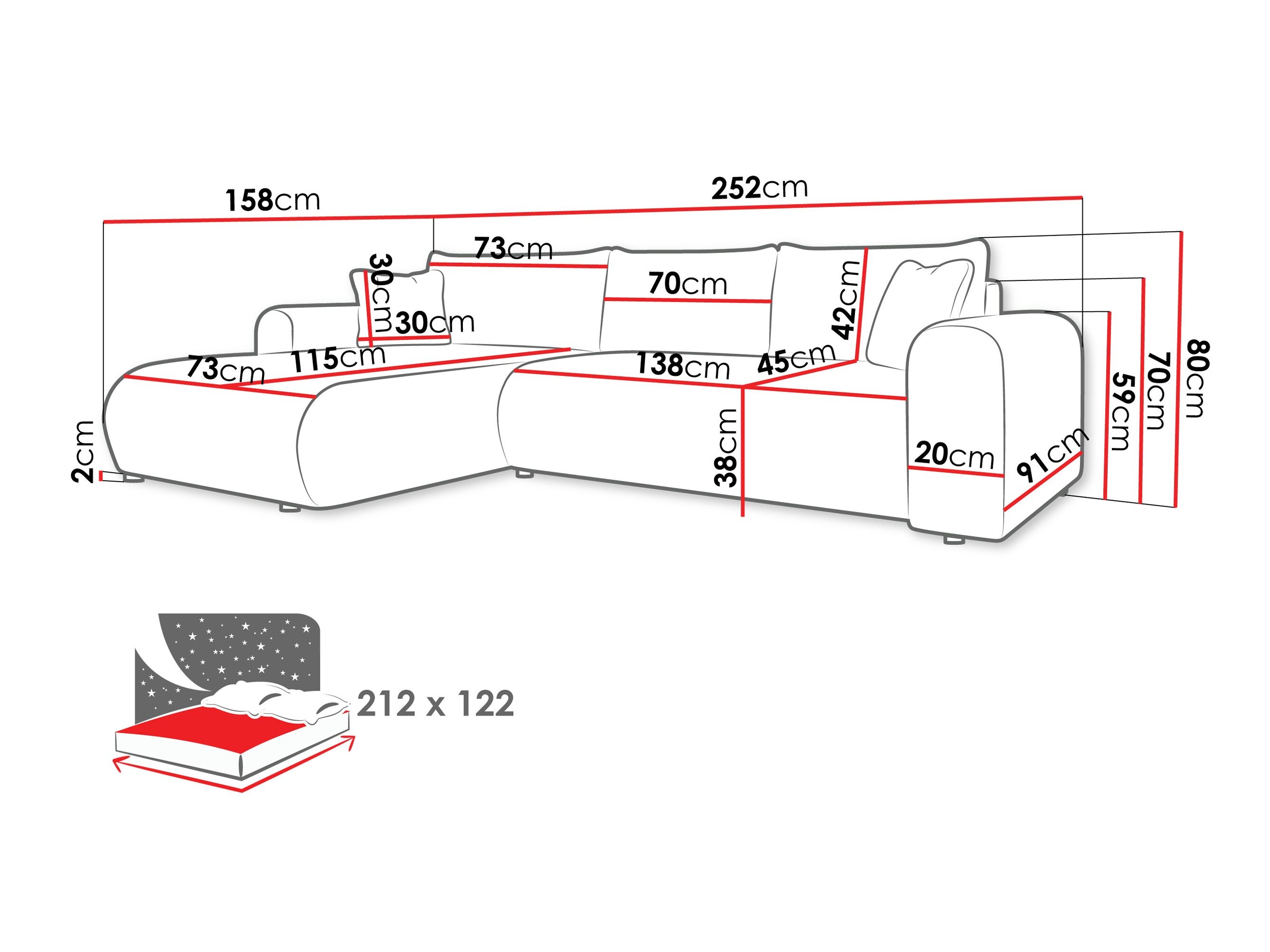 Hjørnesofa Comfivo 449 (Wave 05)