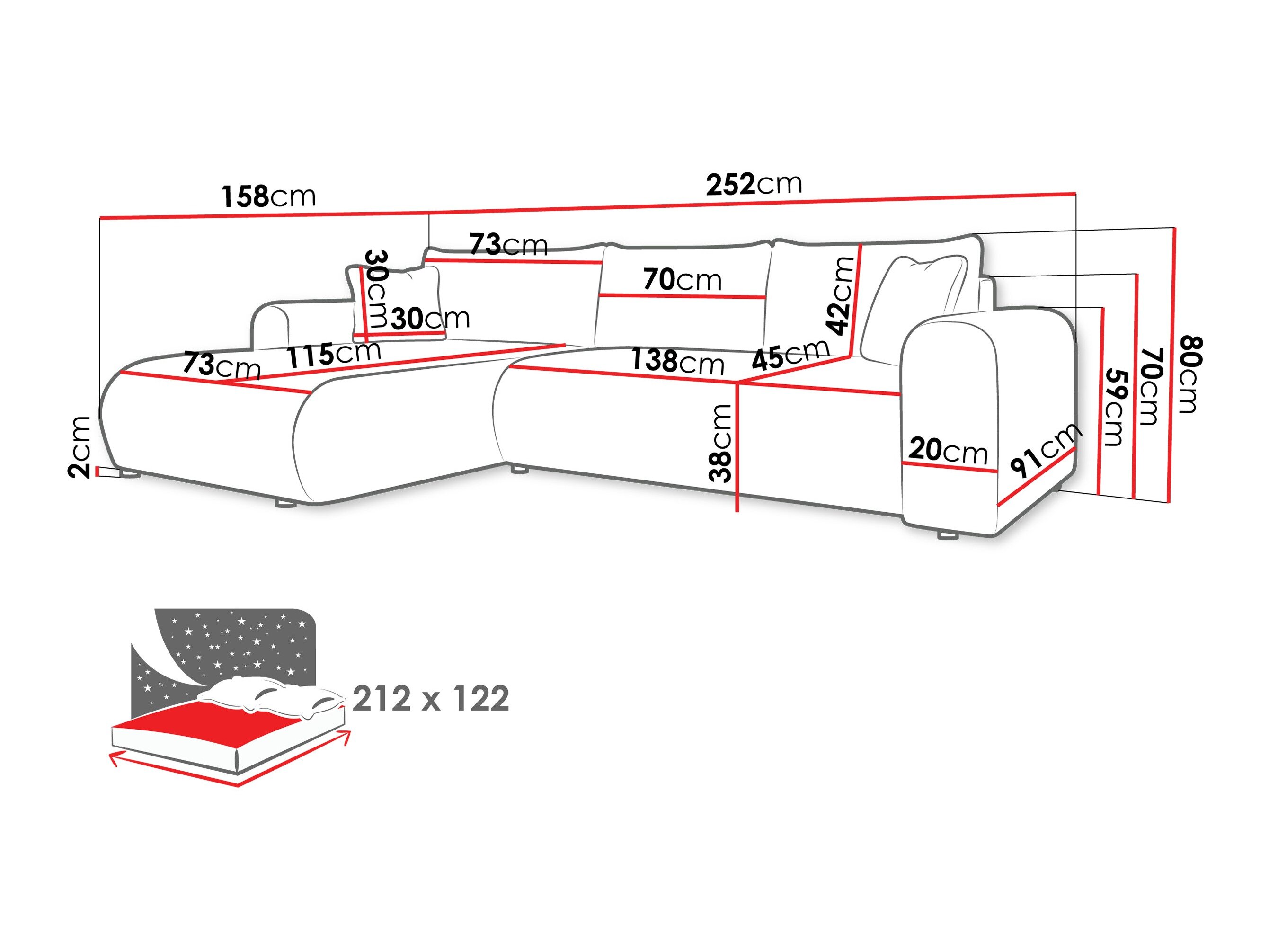 Hjørnesofa Comfivo 449 (Wave 09)
