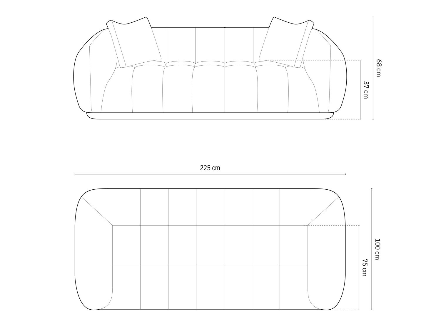 Sofa Beckley 173 (Heritage Ash)