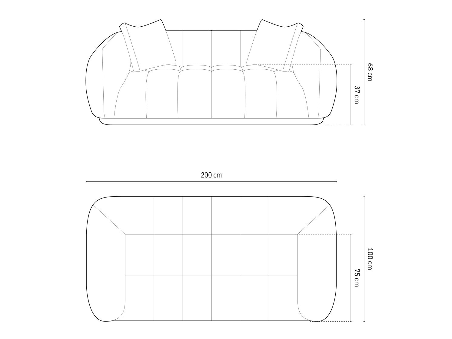 Sofa Beckley 174 (Heritage Cement)