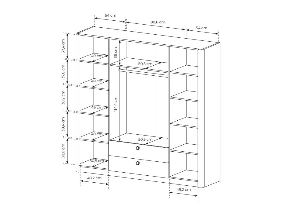 Garderobeskab Odesonu 100