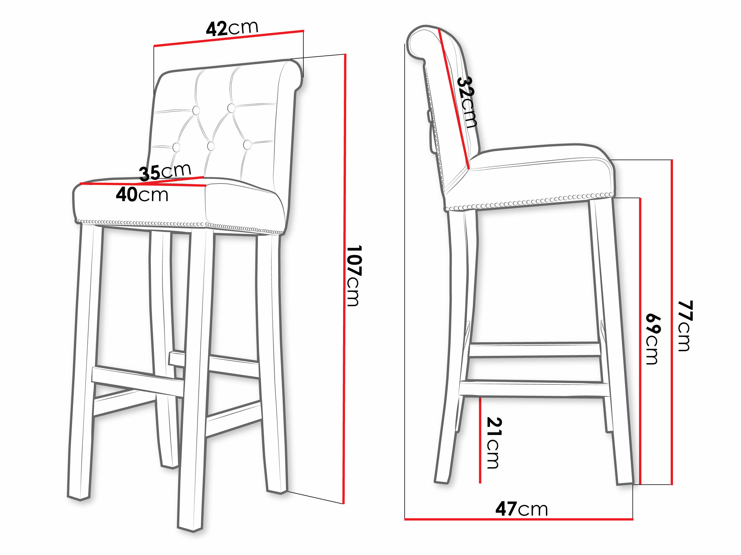 Barstol Jackson 100 (Sort + Magic Velvet 2258)