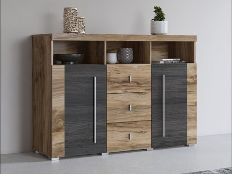 Kommode Sorciro 101 (Nød + Mørk eg)