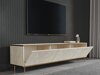 TV-állvány Kailua 2573 (Világos Travertine + Aranysárga)