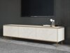 TV-állvány Kailua 2573 (Világos Travertine + Aranysárga)